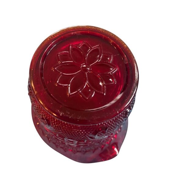 Tiara Indiana Glass Ruby Sandwich Creamer Bowl - Picture 8 of 8